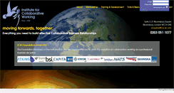 Desktop Screenshot of instituteforcollaborativeworking.com