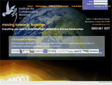 Tablet Screenshot of instituteforcollaborativeworking.com
